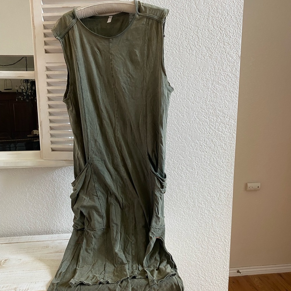 Free People movement long t-shirt dress with pockets. Size small.